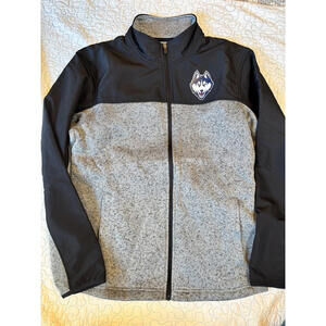 Uconn Huskies Men's Fleece Jacket with Husky Logo Size‎ Large  #479